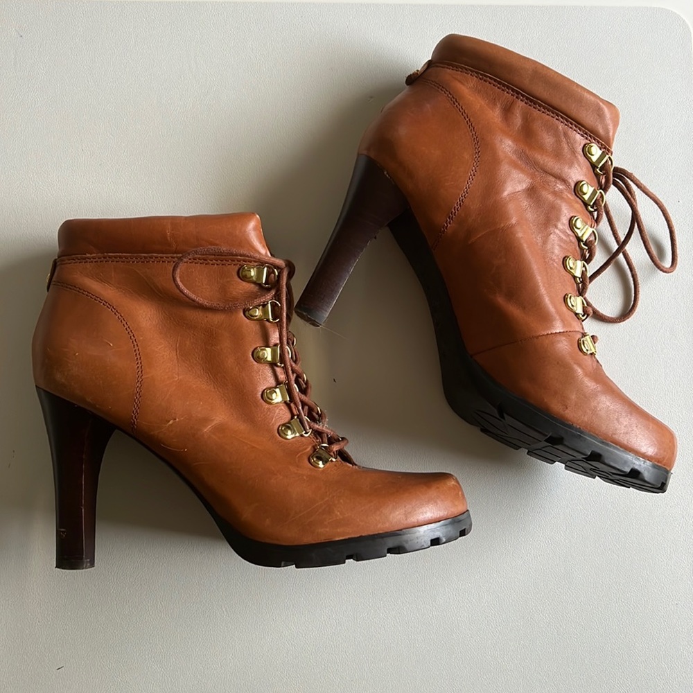 Ralph Lauren Heeled Lace Up Boots